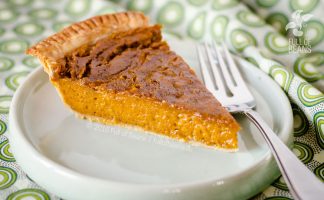 Vegan Pumpkin Pie serving