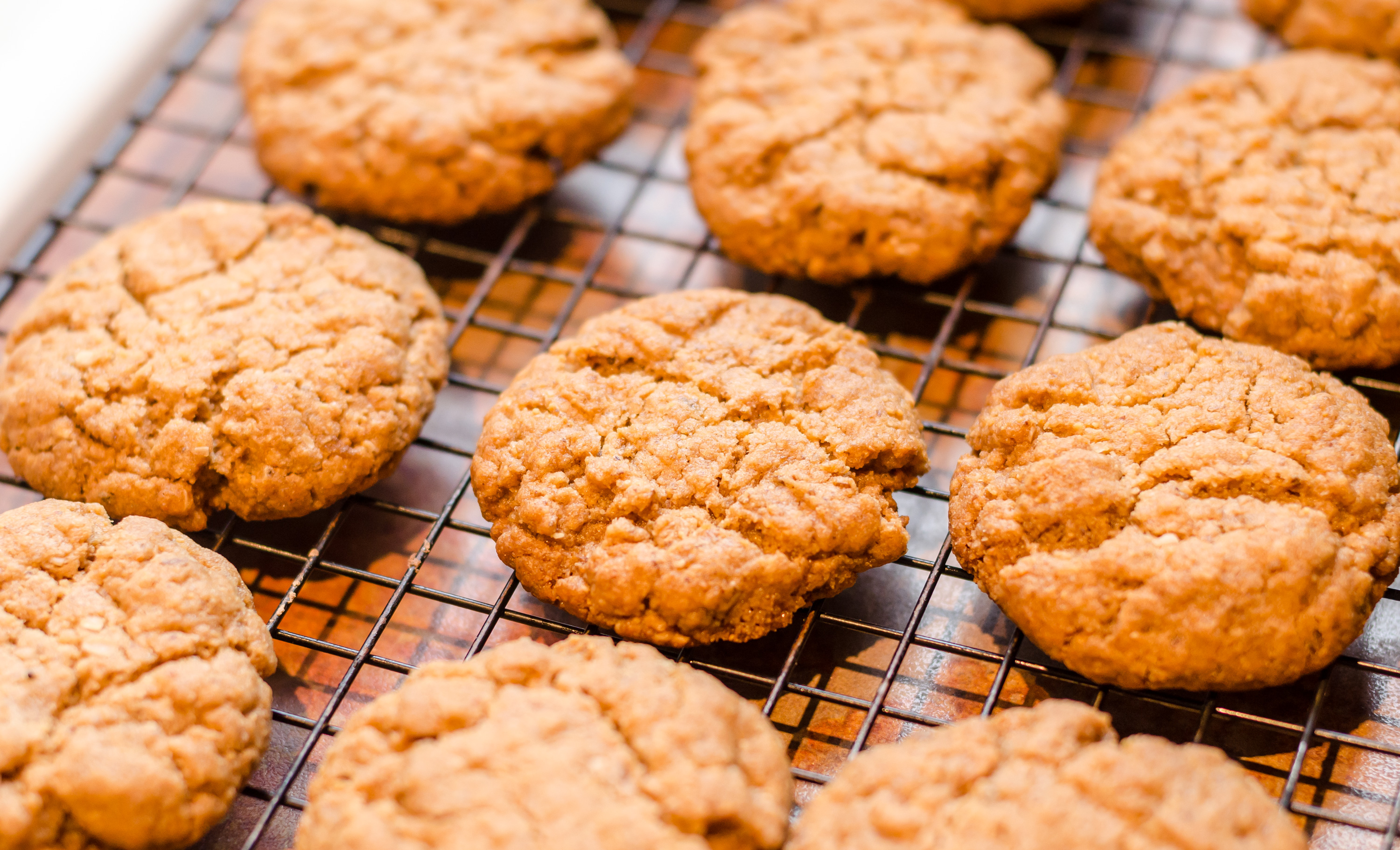 Vegan Peanut Butter Cookies Fresh from the Oven
