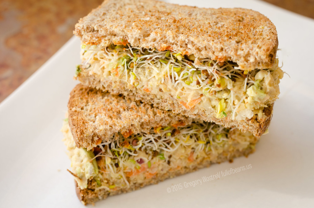 Yummy Vegan Tuna Sandwich, Ready To Eat!
