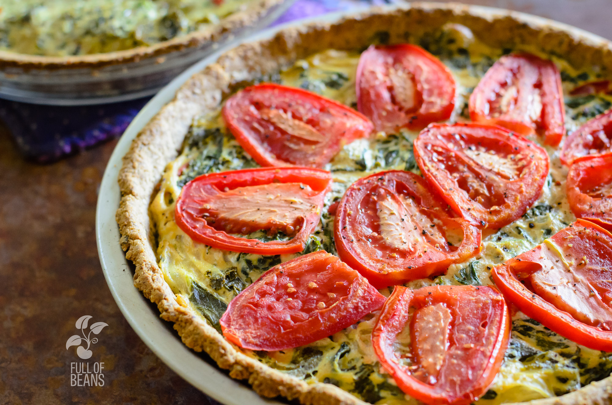 Vegan Gluten-free Quiche + Adapting Recipes | Full of Beans