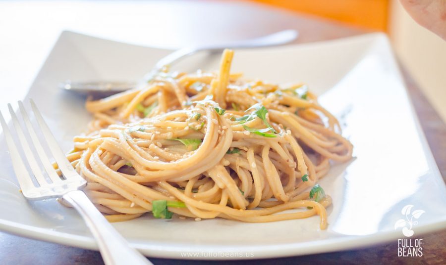 Spicy sesame noodles - ready to eat!
