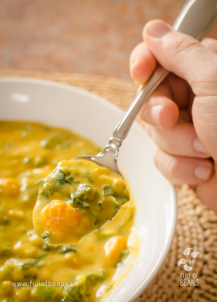 Big spoonful of vegan Corn Chowder