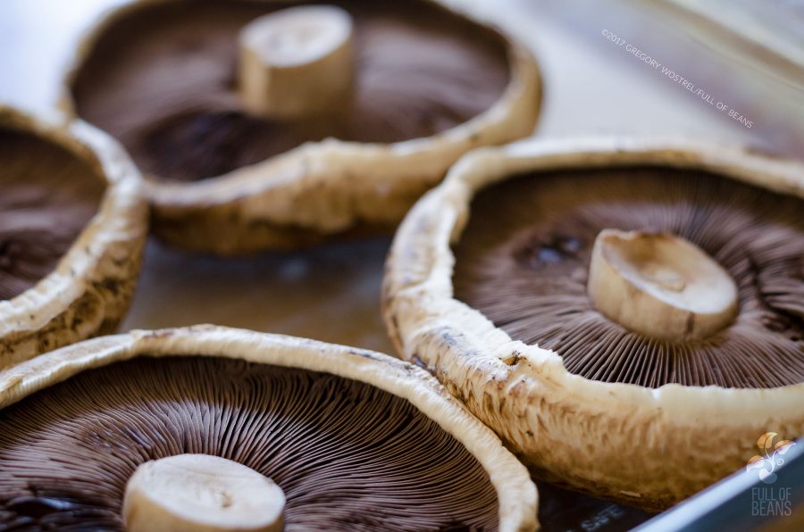 Gorgeous portabella caps ready to go