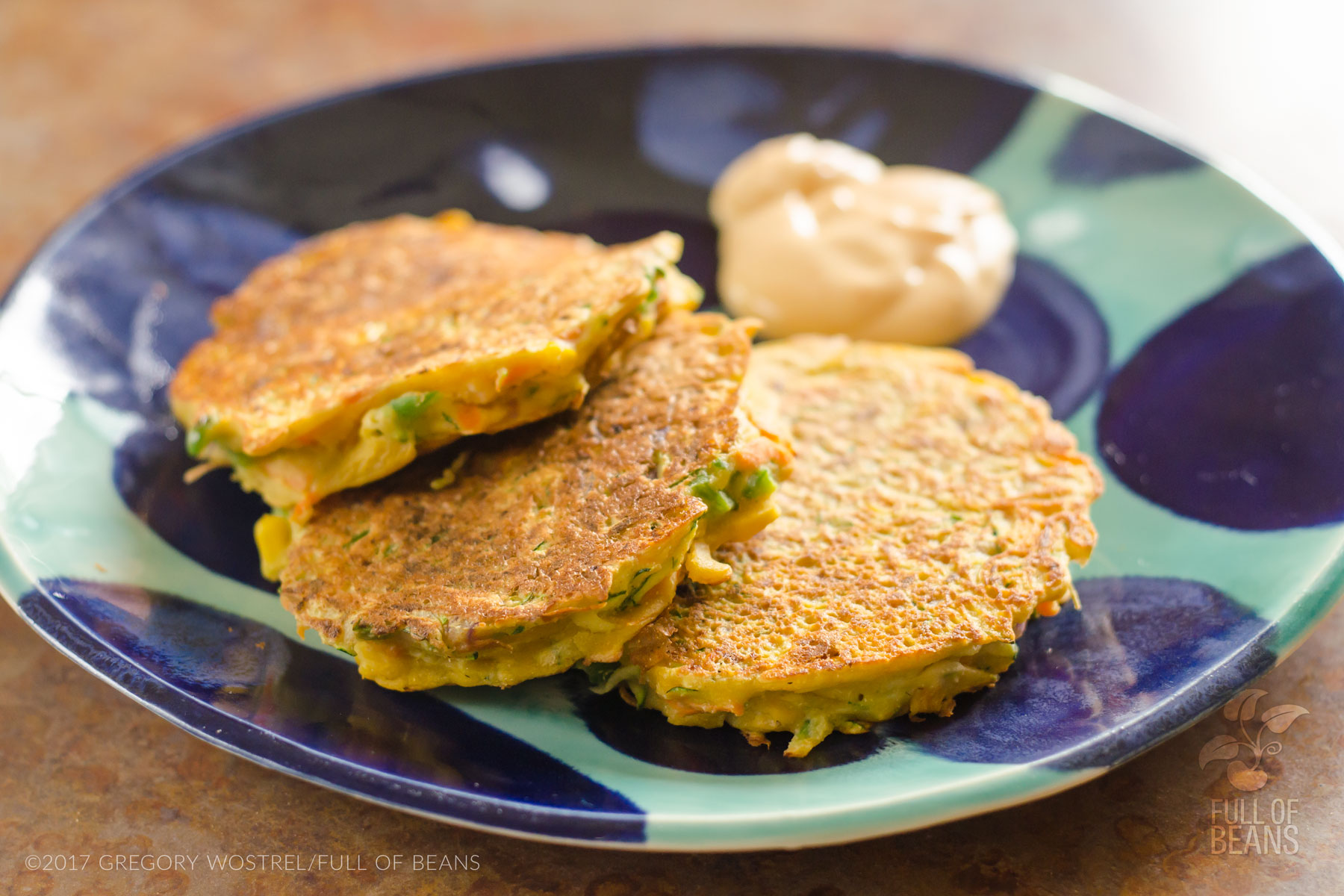 vegan gluten-free fritters are served!