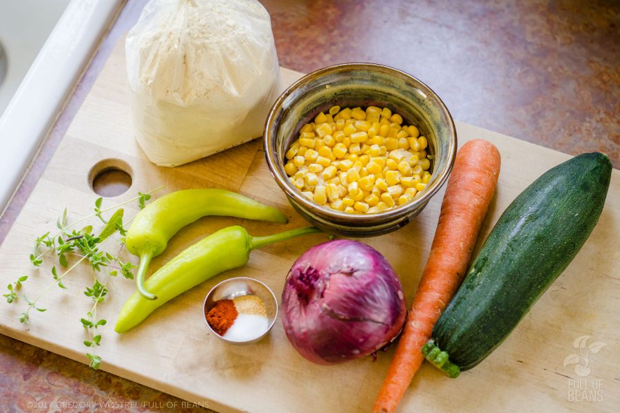 Ingredients for the fritters