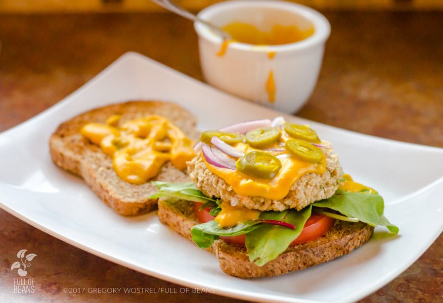 white bean veggie burger - spicy sandwich