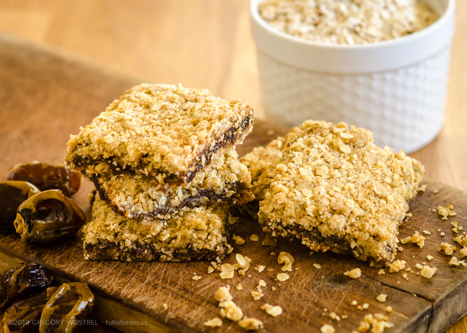 Vegan Date Squares - fullofbeans.us