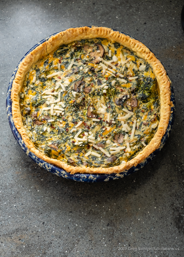 Vegan Spinach and Broccoli Quiche - Full of Beans