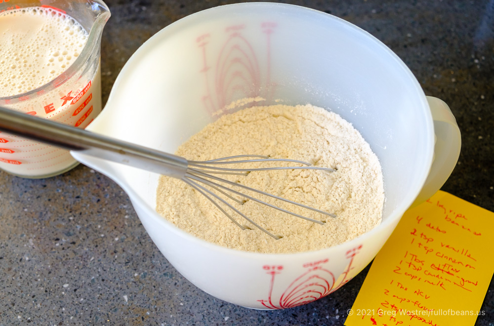 Mixing the dry ingredients