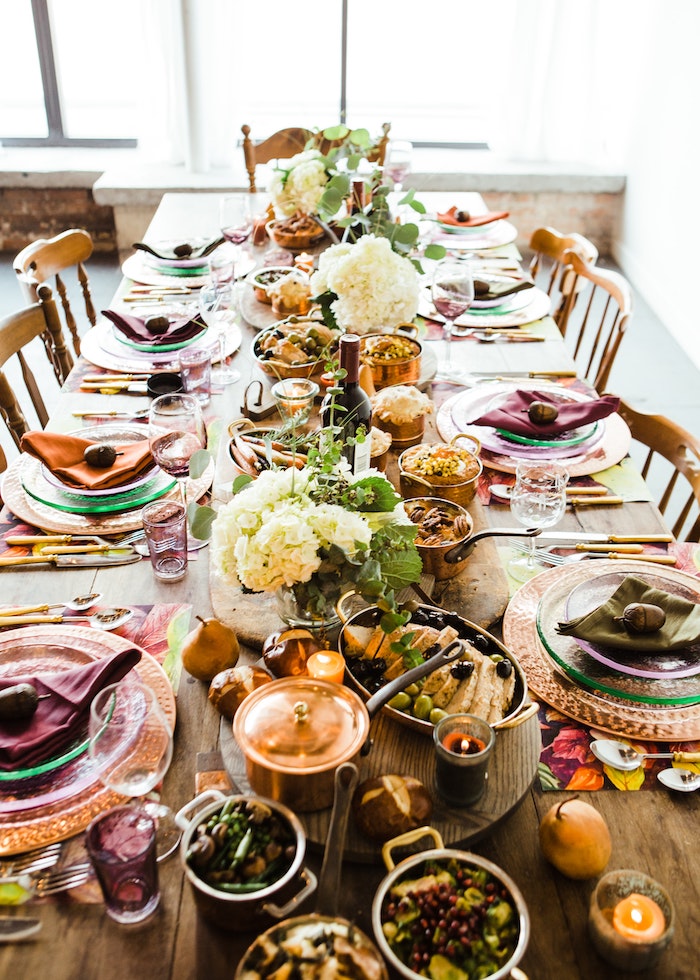 A beautiful table ready for a vegan dinner party